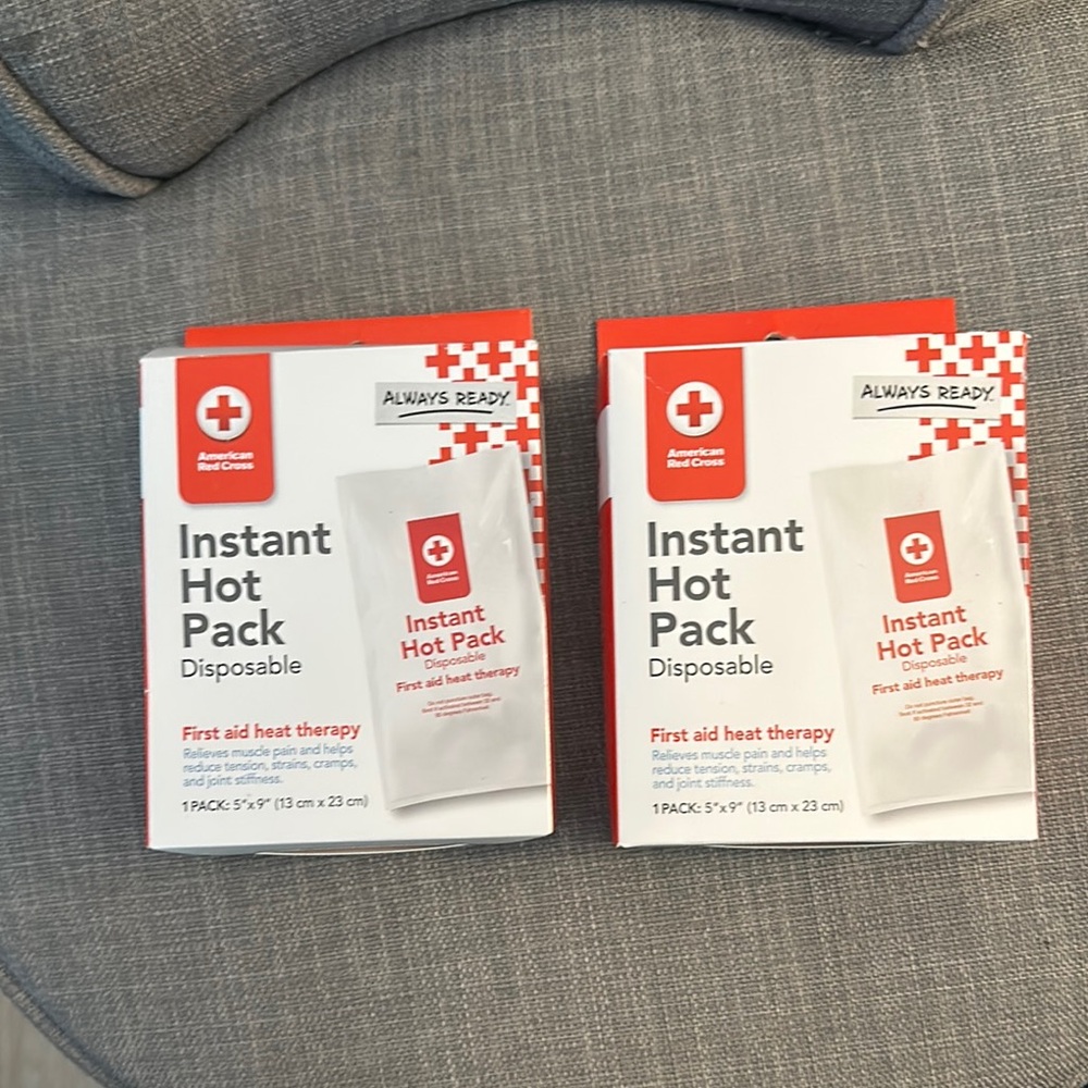 (2) Red Cross Instant Hot Pack Disposable